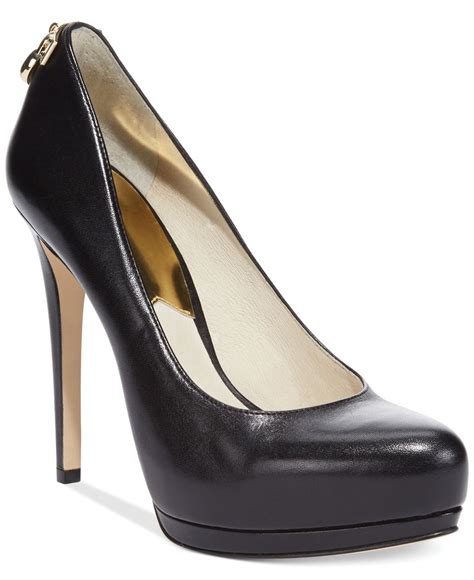 michael kors black patent heels